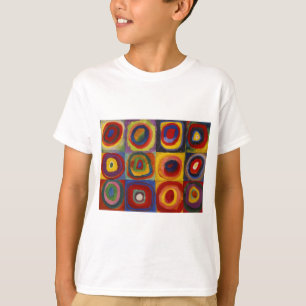 Camiseta Estudio de color de los círculos cuadrados