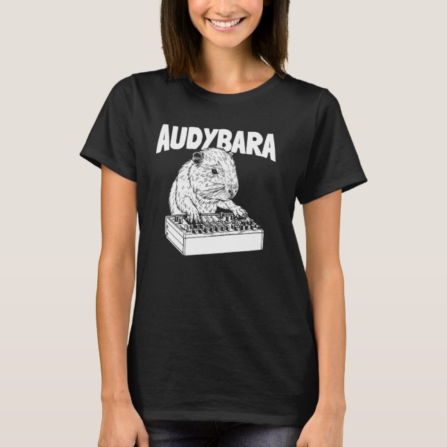Camiseta Estudio de Ingeniero de Audio Capybara - Sonido de (Anverso)