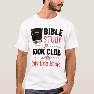 Camiseta Estudio de la Biblia Religión Cristiana Un libro