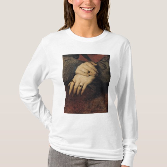 Camiseta Estudio de las manos de una mujer (Anverso)