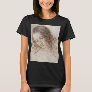 Camiseta Estudio de Leonardo da Vinci de la cabeza de Leda
