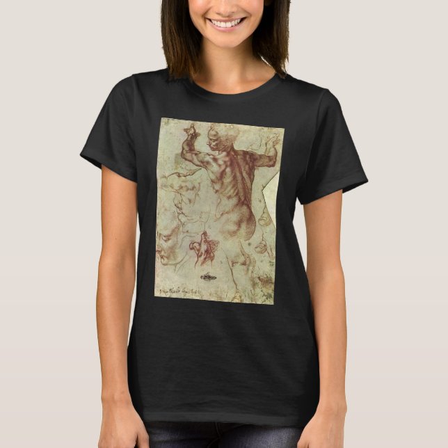 Camiseta Estudio de Michelangelo de una Sibila Libia (Anverso)