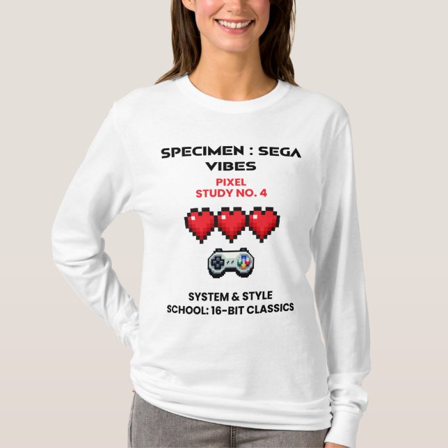 Camiseta Estudio de Píxeles Retro Sega No. 4 (Anverso)