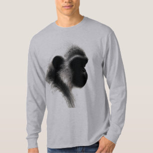 Camiseta Estudio de primate observador silencioso en carbón