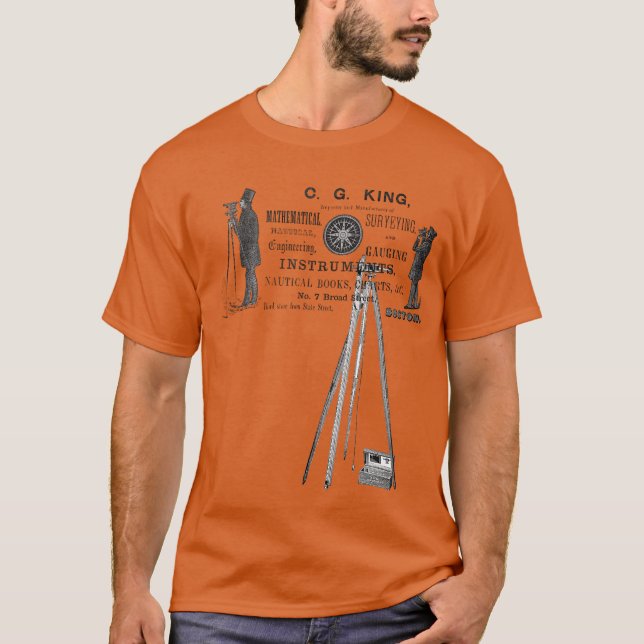 Camiseta ESTUDIO DE SUPERVISIÓN DE LA TIERRA EN Boston 1856 (Anverso)