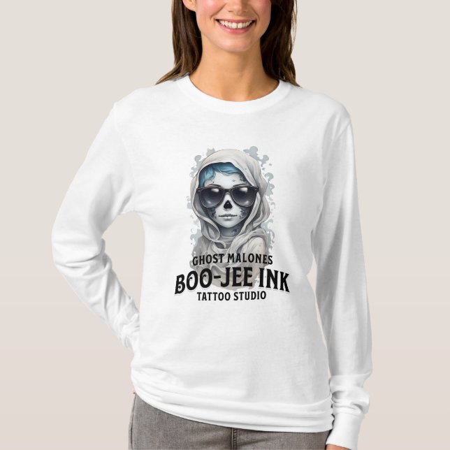 Camiseta Estudio de tatuaje de tinta para boo-jee de Ghost  (Anverso)