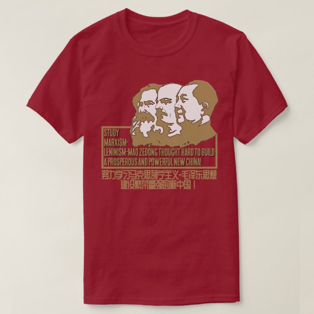 Camiseta Estudio del marxismo-leninismo-Mao Zedong Pensó mu (Diseño del anverso)