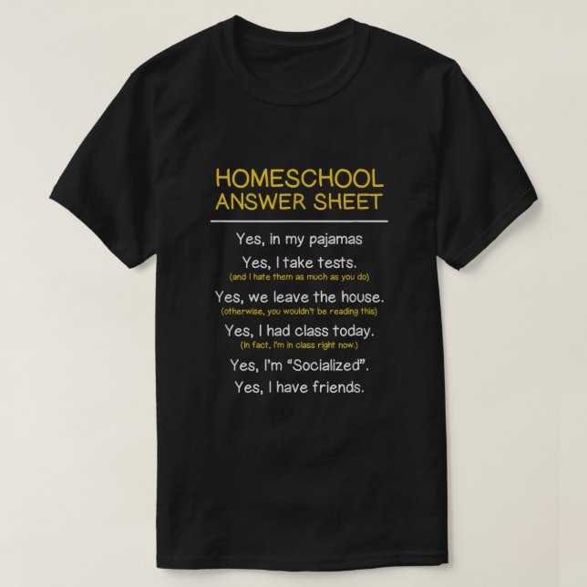 Camiseta Estudio divertido en casa de estudiantes de secund (Diseño del anverso)