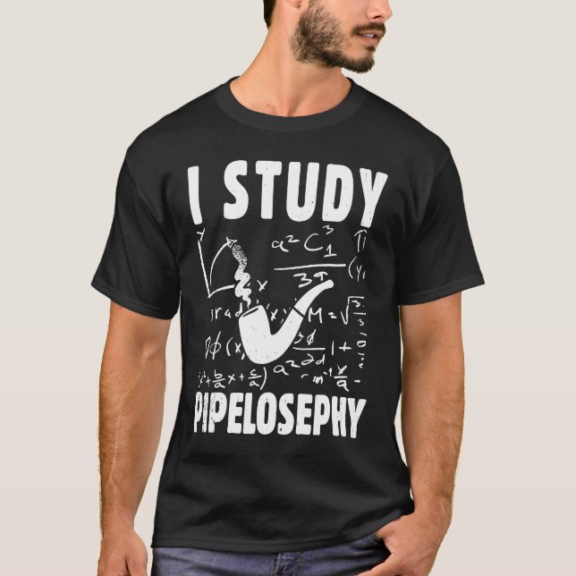 Camiseta Estudio la pipelosefia Fuma de la tubería Graciosa (Anverso)