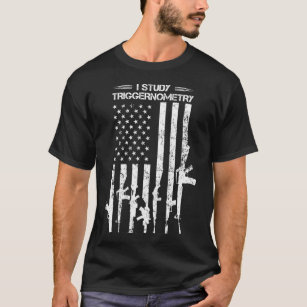 Camiseta Estudio Trigernometría Estados Unidos Bandera Pro 
