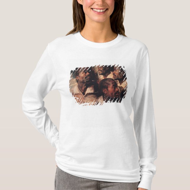 Camiseta Estudios de la cabeza de un negro (Anverso)