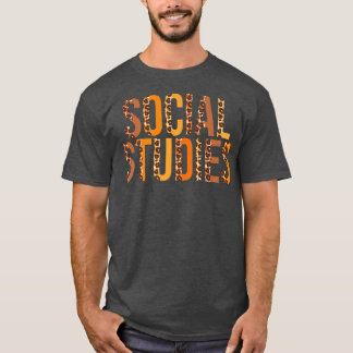 Camiseta Estudios Sociales Leopard Squad Cute Cae Otoño Más