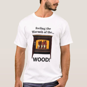Camiseta Estufa de Leña Calefactor Fuego Calor
