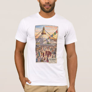 Camiseta Estupa sagrada Boudhanath Ojos de Buda Arte de Nep