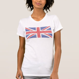 Camiseta estupenda de Union Jack de los puntos