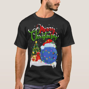 Camiseta Estupendo Bowling Sports Lover Xmas Lighting Bowli