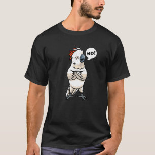 Camiseta Estúpida Cockatoo Moluccan No Salmon Creste Bird