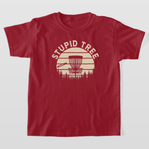 Camiseta Estúpido árbol divertida disco deportes de golf