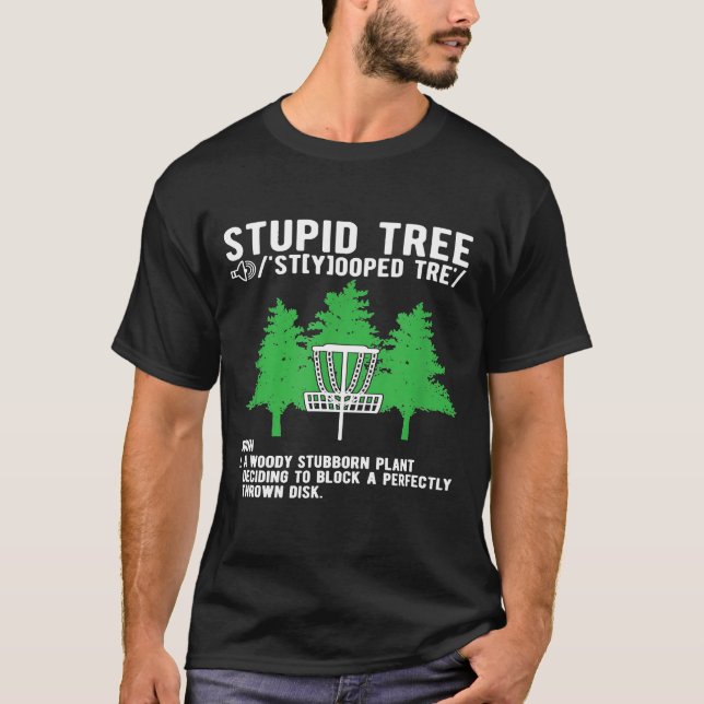 Camiseta Estúpido Árbol Golf Frisbee Disco Deportivo al Air (Anverso)