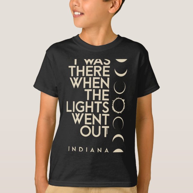 Camiseta Estuvo En Indiana Eclipse Solar Total 2024 (Anverso)