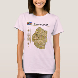 Camiseta Eswatini Mapa + Bandera + Título