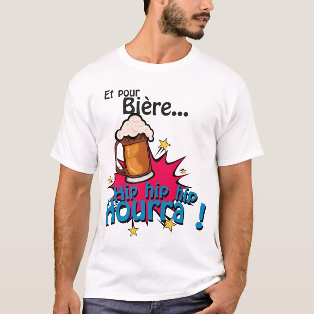 Camiseta et pour bierre hip hourra alcool humour expression (Anverso)