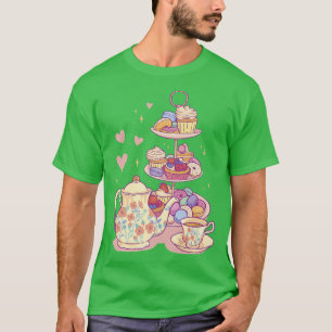 Camiseta Etagere con té dulce y postre dulce