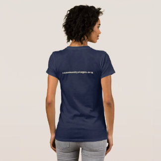 Camiseta Etapas comunitarias Tees de las mujeres oscuros co