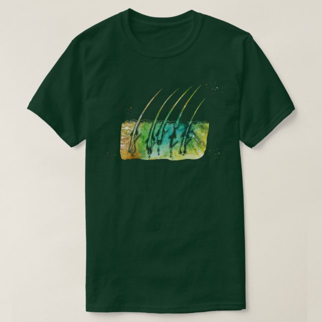 Camiseta Etapas de crecimiento del cabello (Diseño del anverso)