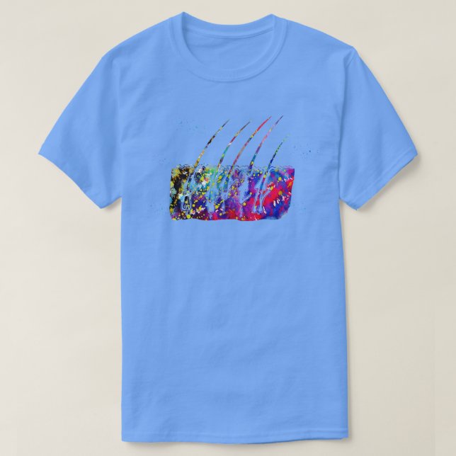 Camiseta Etapas de crecimiento del cabello 3 (Diseño del anverso)
