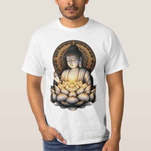 Camiseta "Eternal Grace: Buda con el Sacred Lotus" (Anverso)