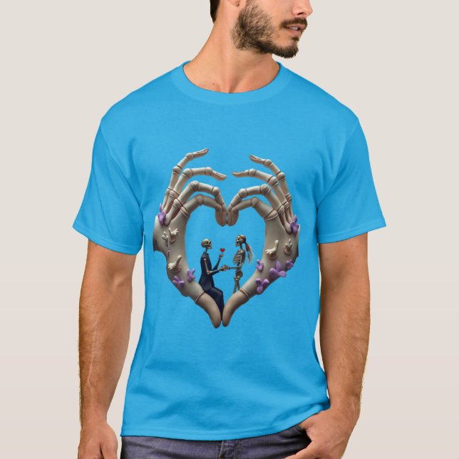 Camiseta Eternal Love | Gothic Skeleton Romance  (Anverso)