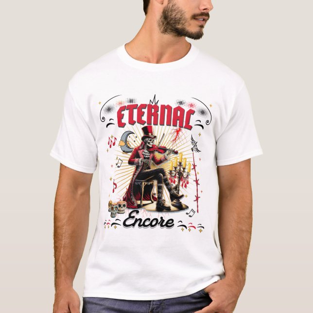 Camiseta Eterno esqueleto Encore Jugando Violín (Anverso)