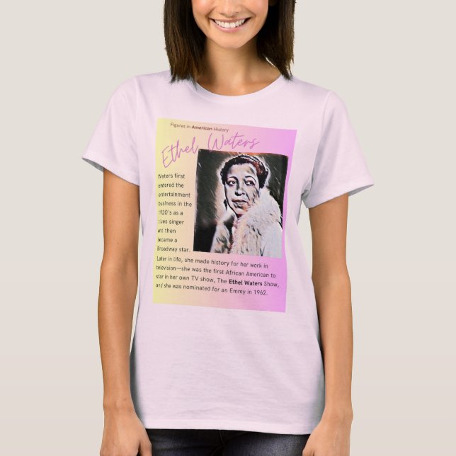Camiseta Ethel Waters - Figuras en la historia de Estados U (Anverso)