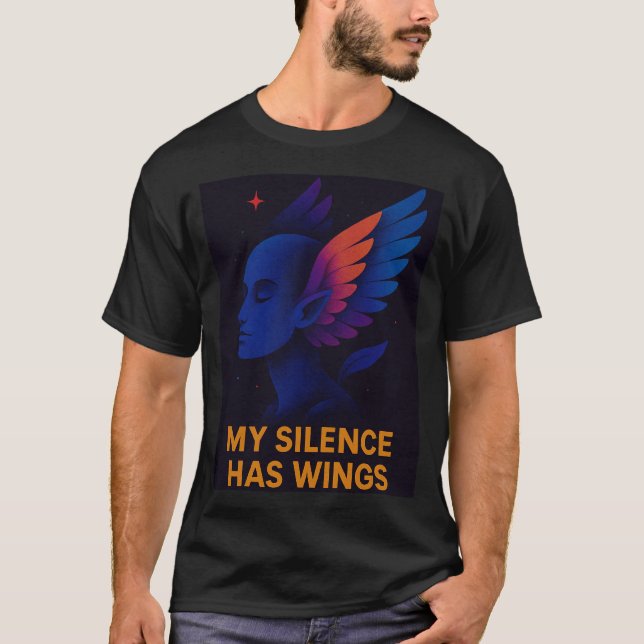 Camiseta Ethereal Angelic Character Neon Illustration (Anverso)
