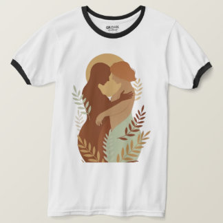 Camiseta Ethereal Embrace Artistic Ringer Tee - Minimalista