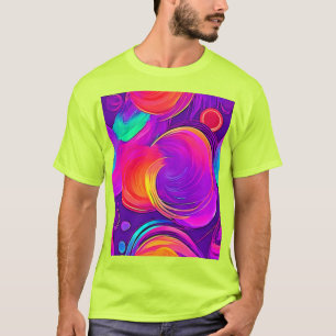 Camiseta Ethereal Neon: Sueños abstractos