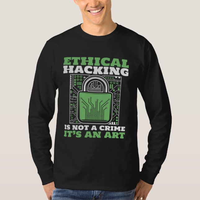 Camiseta Ethical Hacking Not A Crime Ethical Hacking White  (Anverso)