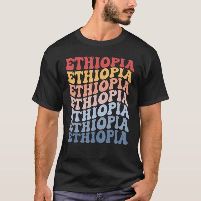 Camiseta Ethiopia Groovy Retro Ethiopian (Anverso)