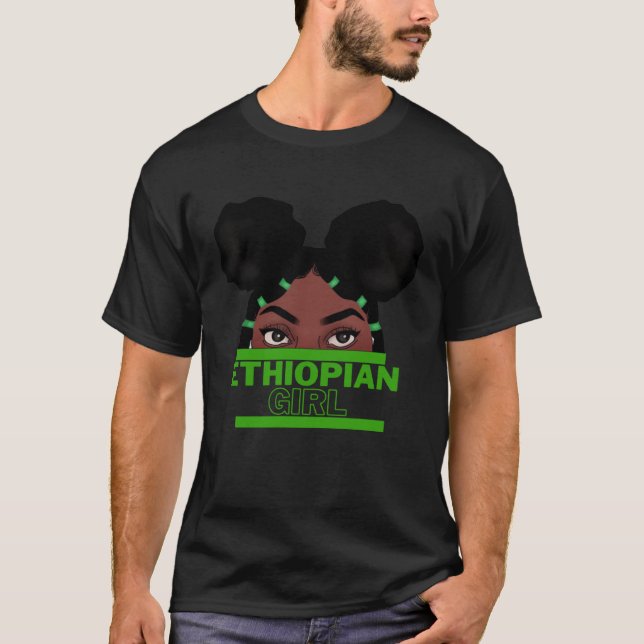 Camiseta Ethiopian Girl  Beautiful Ethiopian Eritrean Amhar (Anverso)