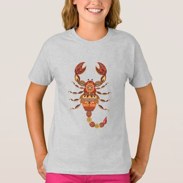 Camiseta Ethnic Floral Scorpion (Anverso)