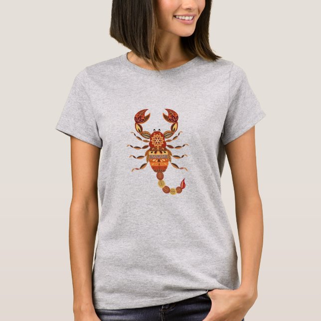 Camiseta Ethnic Floral Scorpion (Anverso)