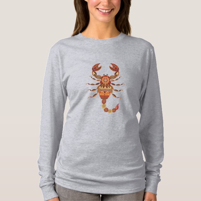 Camiseta Ethnic Floral Scorpion (Anverso)