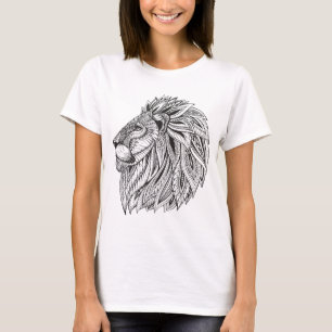 Camiseta Ethnic Patterned Lion Head