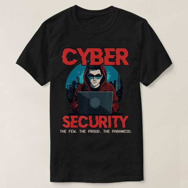 Camiseta Ética de analista de ciberseguridad divertida (Diseño del anverso)