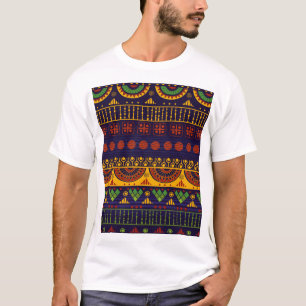 Camiseta Ética tribal: diseño de patrones sin foco.