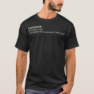 Camiseta etimología del nombre lennox