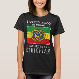 Camiseta Etíope: Bandera matrimonial de Etiopía casada
