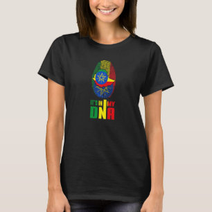 Camiseta Etiopía está en mi ADN Mapa de bandera etíope de p