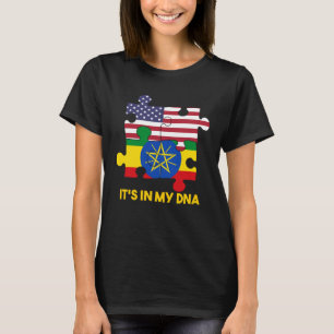 Camiseta Etiopía Etíopes África Bandera Orgulloso ADN Ameri